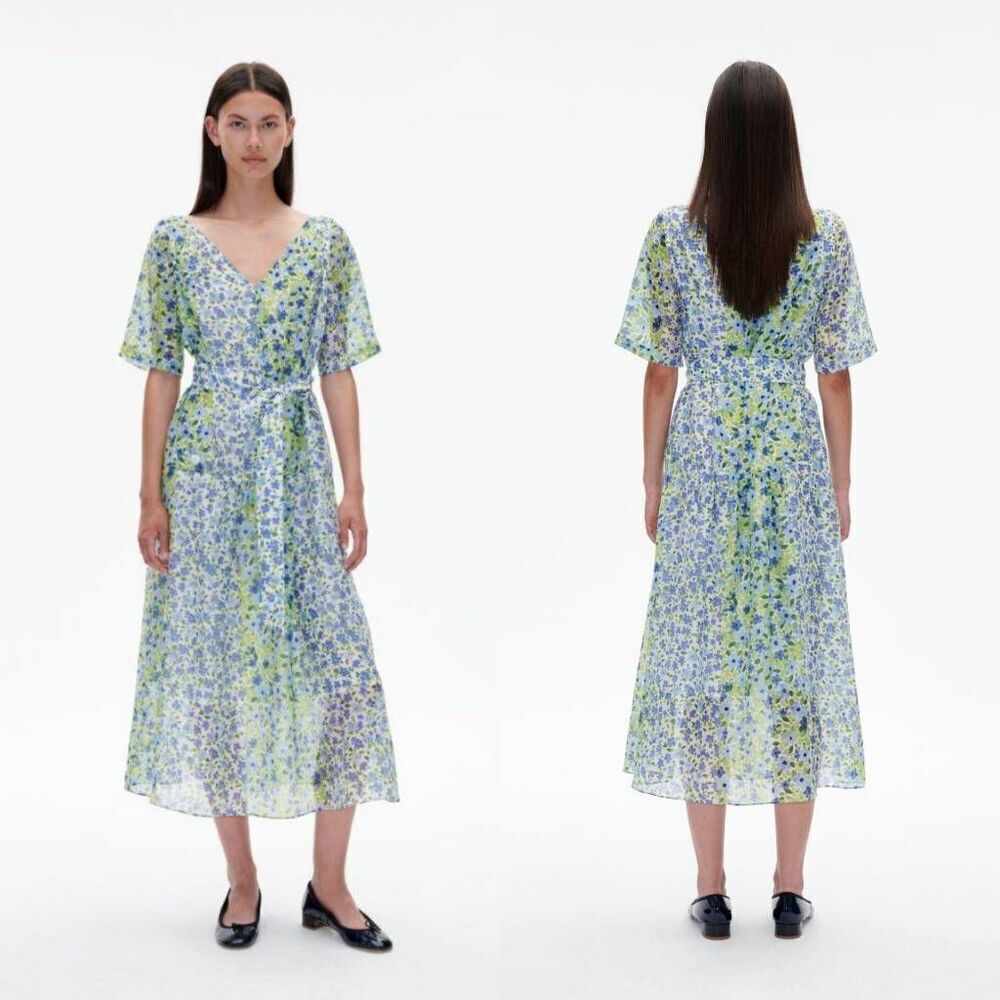 Baum Und Pferdgarten ABNA Green Flower Dress Green Floral Size 34 NWT